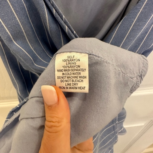 Cotton Candy LA Blue and White Striped Top - Picture 5 of 7